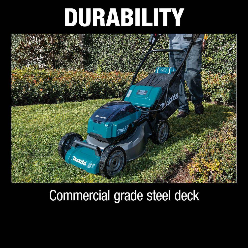 Makita 18 in. 18V X2 (36V) LXT Walk Behind Self Propelled Lawn Mower Kit w/4 Batteries(5.0 Ah) with 18V X2 (36V) LXT Blower