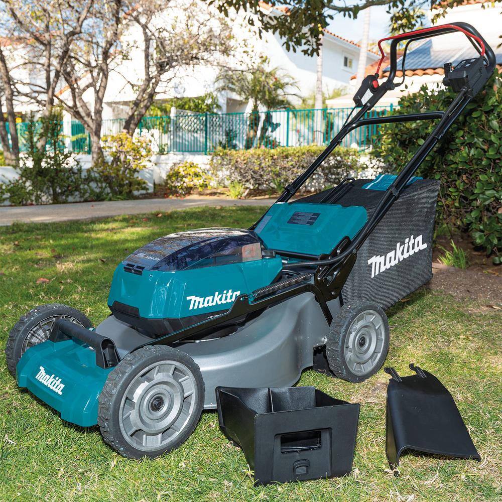 Makita 18V X2 (36V) LXT Cordless 21 in. Self-Propelled Commercial Lawn Mower, 4 Batteries (5.0Ah) & 13 in. String Trimmer