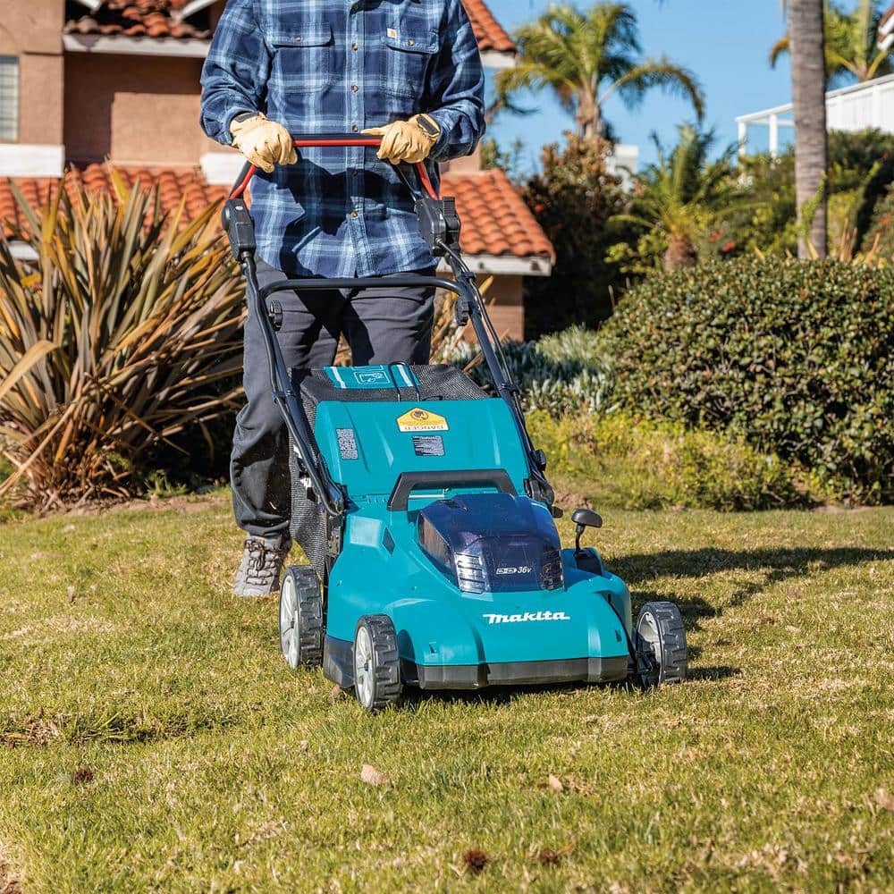 Makita 18V X2 (36V) LXT Lithium-Ion Cordless 19 in. Walk Behind Self-Propelled Lawn Mower Kit w/4 batteries (5.0Ah)