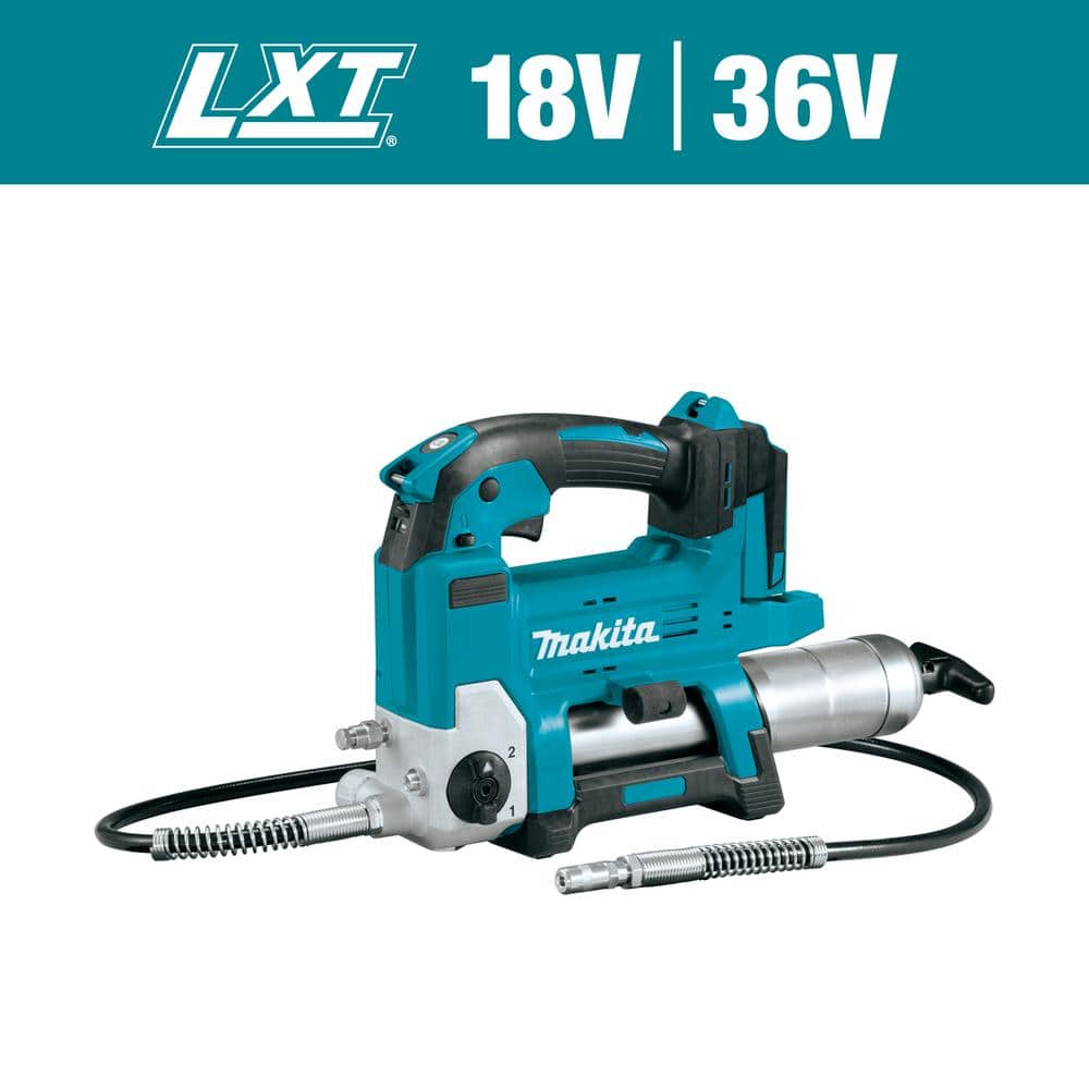 Makita 18V LXT Lithium-Ion Grease Gun with bonus 18-Volt LXT Lithium-Ion 3.0Ah Battery and 18V LXT Adapter for XGT Chargers