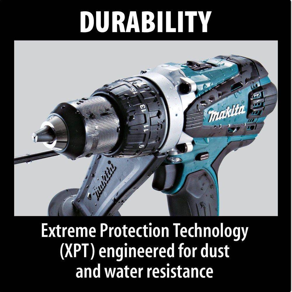 Makita 18V LXT Lithium‑Ion 1/2 in. Cordless Hammer Driver‑Drill Kit with (2) 4.0Ah Batteries, Charger and Case