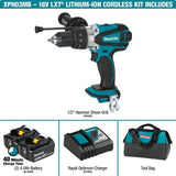 Makita 18V LXT Lithium‑Ion 1/2 in. Cordless Hammer Driver‑Drill Kit with (2) 4.0Ah Batteries, Charger and Case