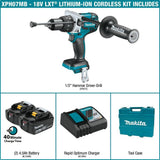 Makita 18-Volt LXT Brushless 1/2 in. Cordless Hammer Drill Kit with (2) 4.0Ah Batteries, Rapid Charger and Hard Case (XPH07MB)