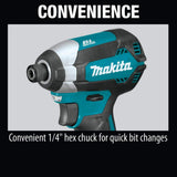 Makita 18V LXT Lithium‑Ion Brushless Cordless Impact Driver Kit with (1) 3.0Ah Battery