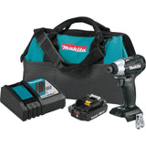 Makita 18V LXT Lithium‑Ion Sub‑Compact Brushless Cordless Impact Driver Kit with (1) 2.0Ah Battery, Charger and Bag