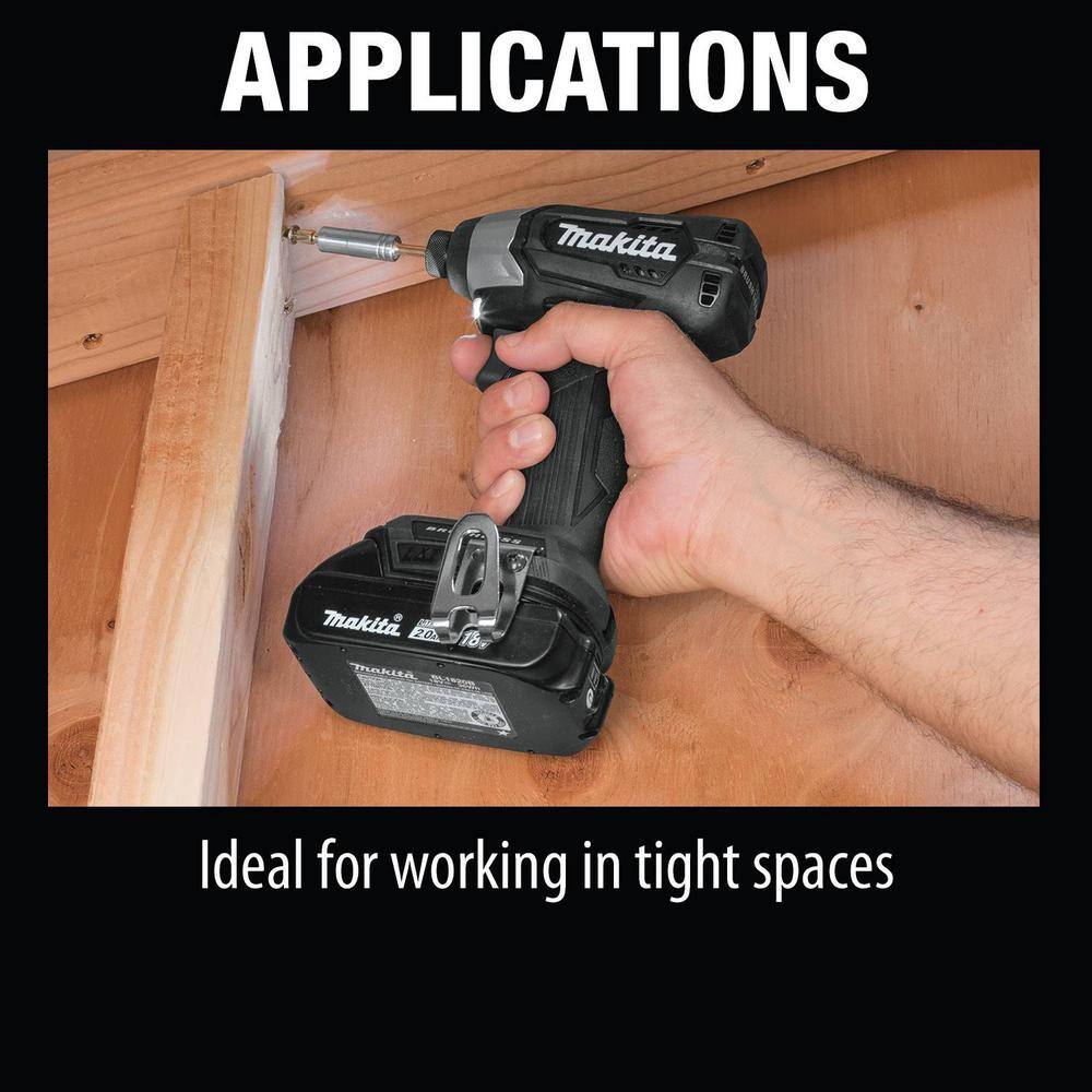 Makita 18V LXT Lithium‑Ion Sub‑Compact Brushless Cordless Impact Driver Kit with (1) 2.0Ah Battery, Charger and Bag