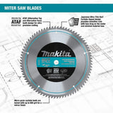 Makita 10 in. Dual Slide Compound Miter Saw with 10 in. x 80T Micro-Polished Miter Saw Blade