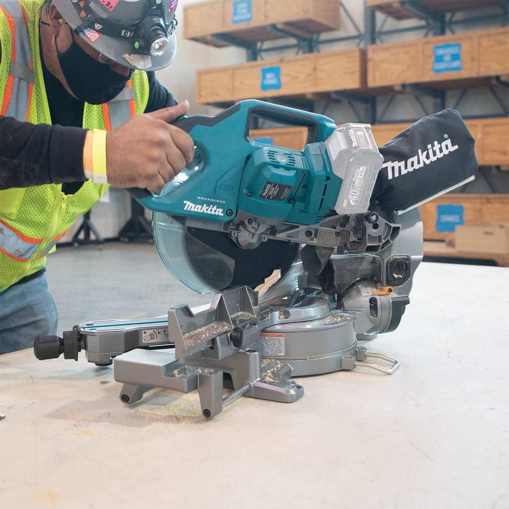 Makita 40V Max XGT Brushless Cordless 8-1/2 in. Dual-Bevel Sliding Compound Miter Saw, AWS Capable (Tool Only)