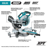 Makita 40V Max XGT Brushless Cordless 8-1/2 in. Dual-Bevel Sliding Compound Miter Saw, AWS Capable (Tool Only)