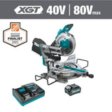 Makita 40V max XGT Brushless Cordless 10 in. Dual-Bevel Sliding Compound Miter Saw Kit, AWS Capable (4.0Ah)