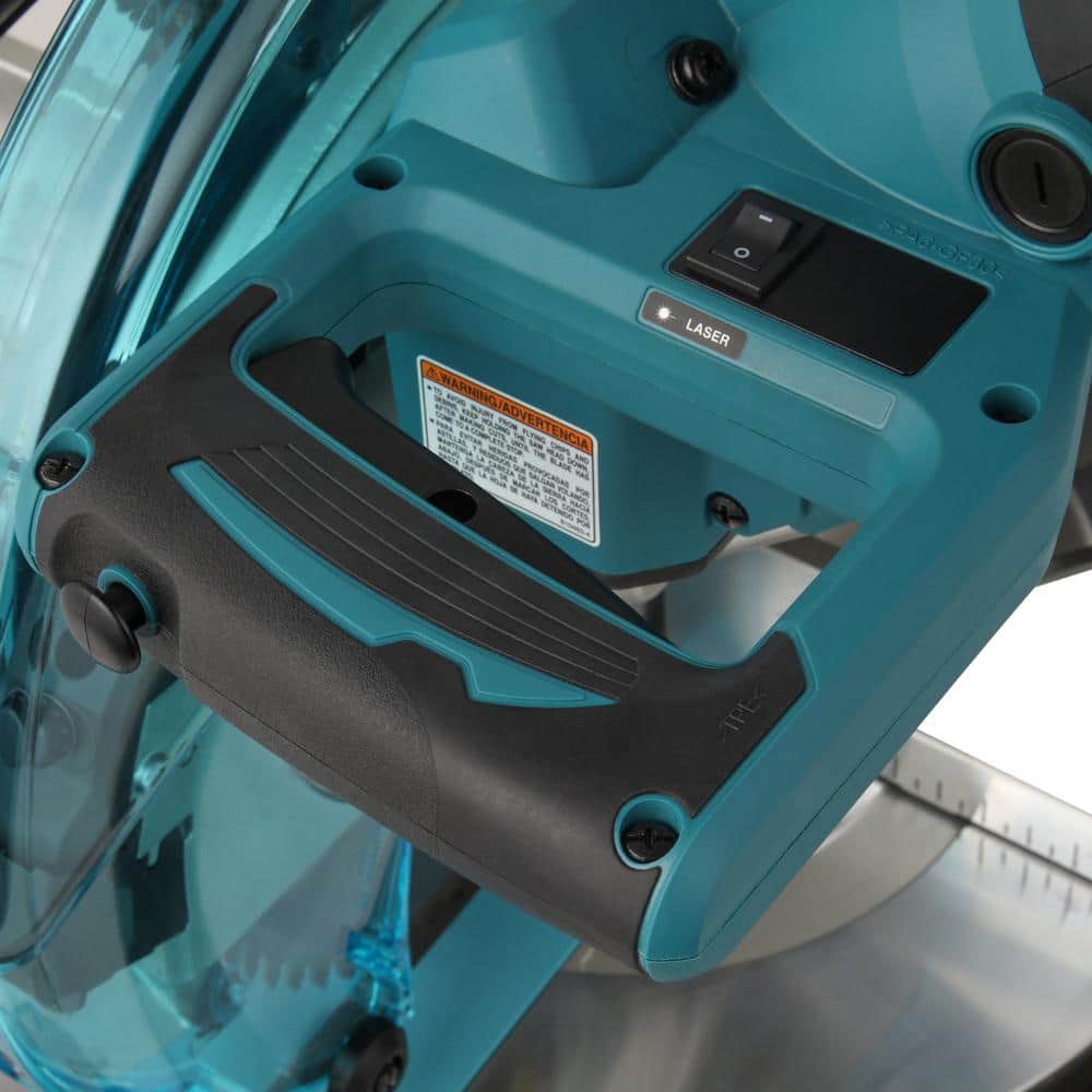 Makita 15 Amp 10 in. Dual Bevel Sliding Compound Miter Saw with Laser + Bonus Pneumatic 2 in. 18‑Gauge Brad Nailer