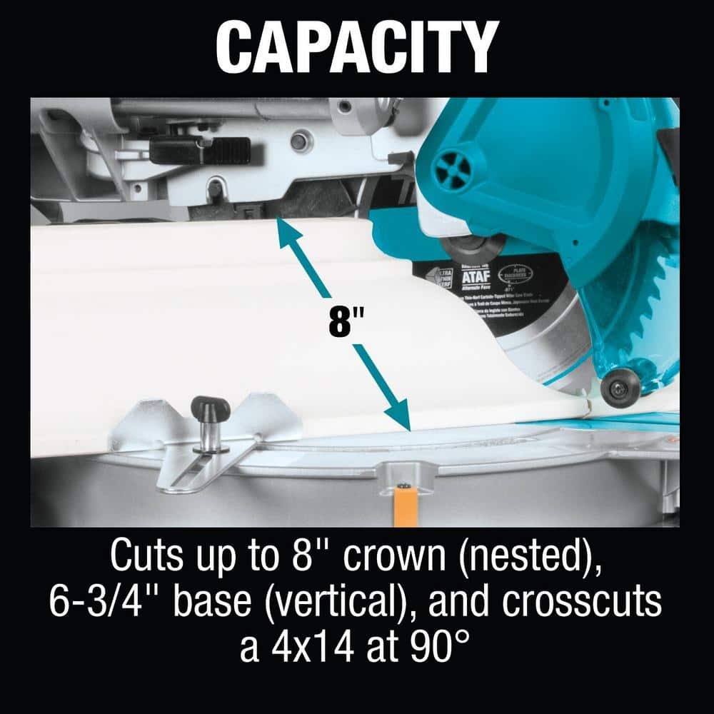 Makita 15 Amp 12 in. Dual-Bevel Sliding Compound Miter Saw with Laser