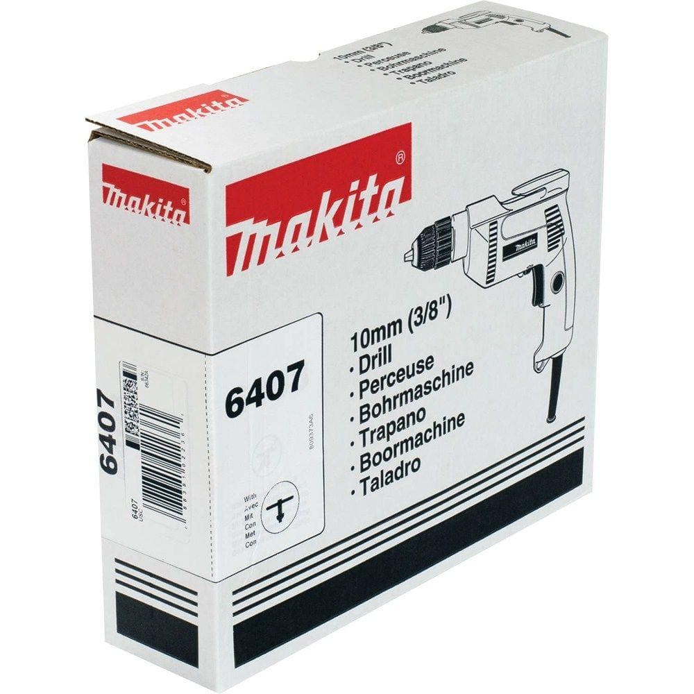 Makita 4.9 Amp 3/8 in. Corded Drill, Variable Speed, Keyed Chuck – Model 6407