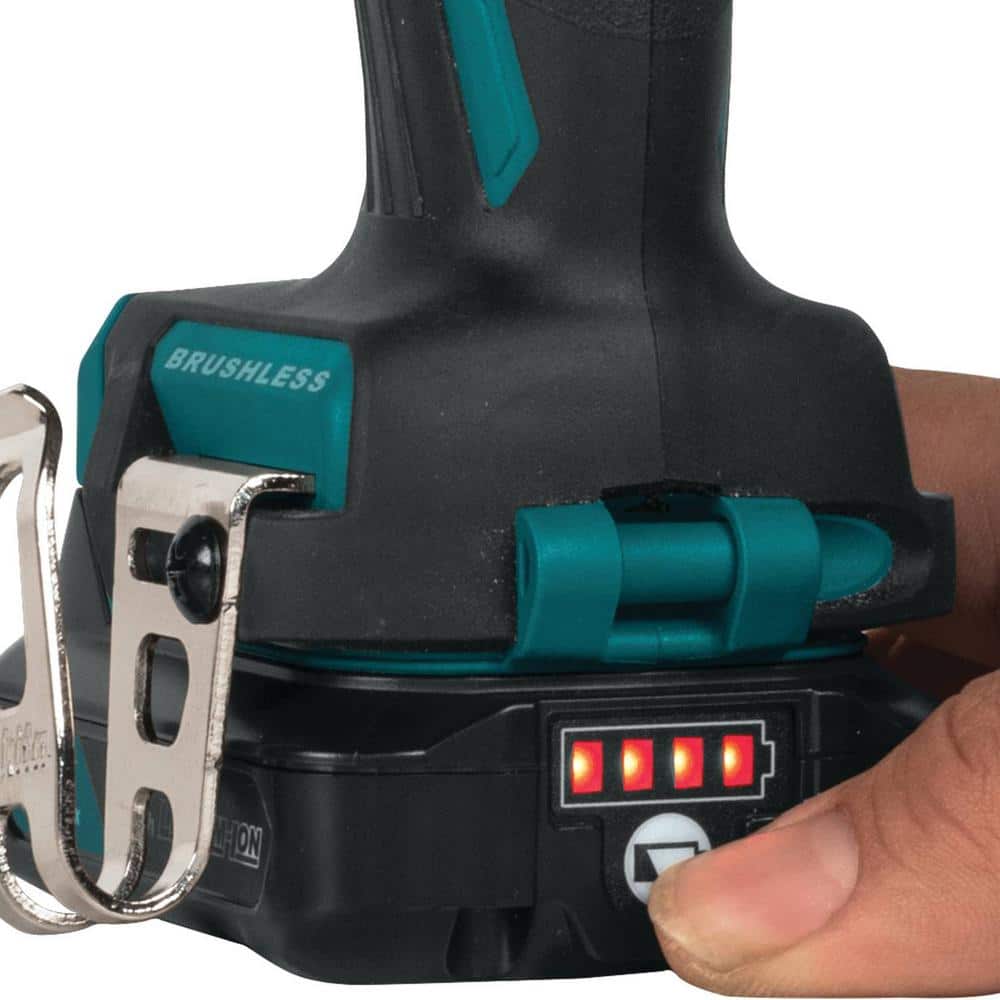 Makita 12V max CXT Lithium‑Ion 3/8 in. Brushless Cordless Driver‑Drill Kit with (2) 2.0Ah Batteries, Charger and Hard Case