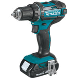 Makita 1.5Ah 18V LXT Lithium‑Ion Compact Cordless 1/2 in. Driver‑Drill Kit (XFD10SY)