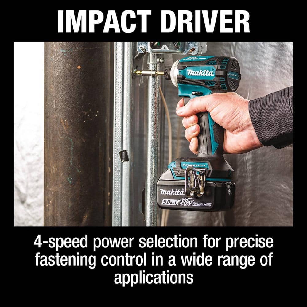 Makita 18V LXT Lithium-Ion Brushless Cordless Combo Kit 5.0 Ah (2-Piece)