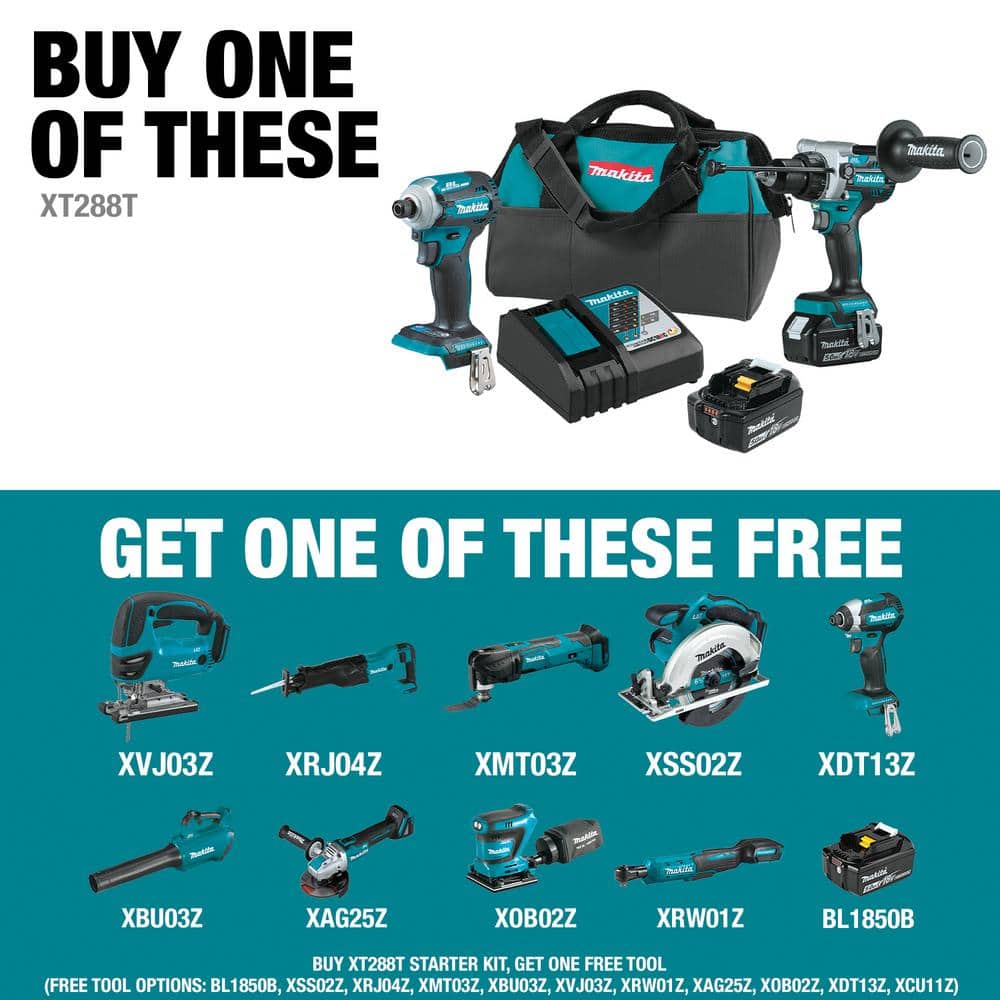 Makita 18V LXT Lithium-Ion Brushless Cordless Combo Kit 5.0 Ah (2-Piece)