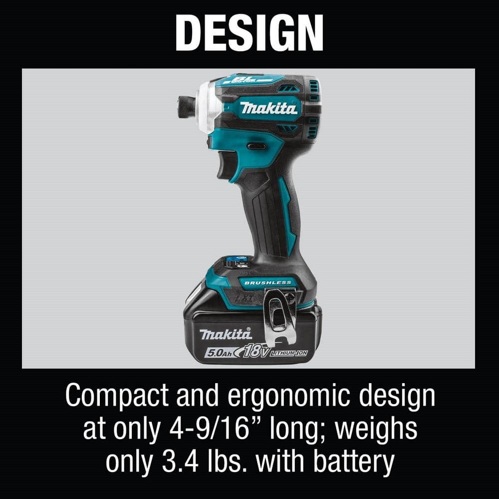 Makita 18V LXT Lithium-Ion Brushless Cordless Combo Kit 5.0 Ah (2-Piece) with bonus 18V LXT Lithium-Ion Cordless Jigsaw