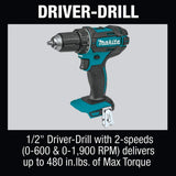 Makita 18V Lithium-Ion Cordless 6-Piece Kit (Drill-Driver/ Impact Driver/ Circular Saw/ Recipro Saw/ Vacuum/ Light) 3.0Ah