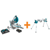 Makita 18V X2 LXT (36V) Brushless 12 in. Dual‑Bevel Sliding Compound Miter Saw with Bonus Compact Folding Miter Saw Stand