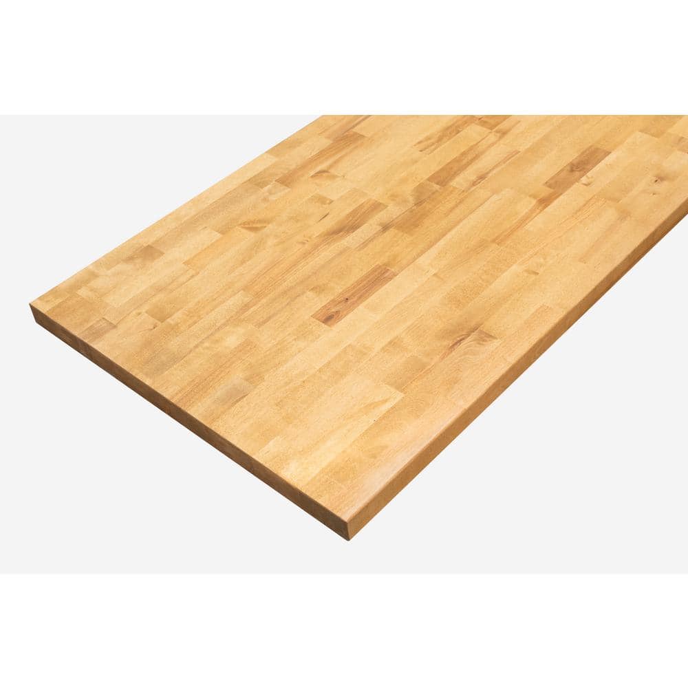 HARDWOOD REFLECTIONS 5 ft. L x 30 in. D Unfinished Birch Butcher Block Desktop in Mango Stain with Eased Edge