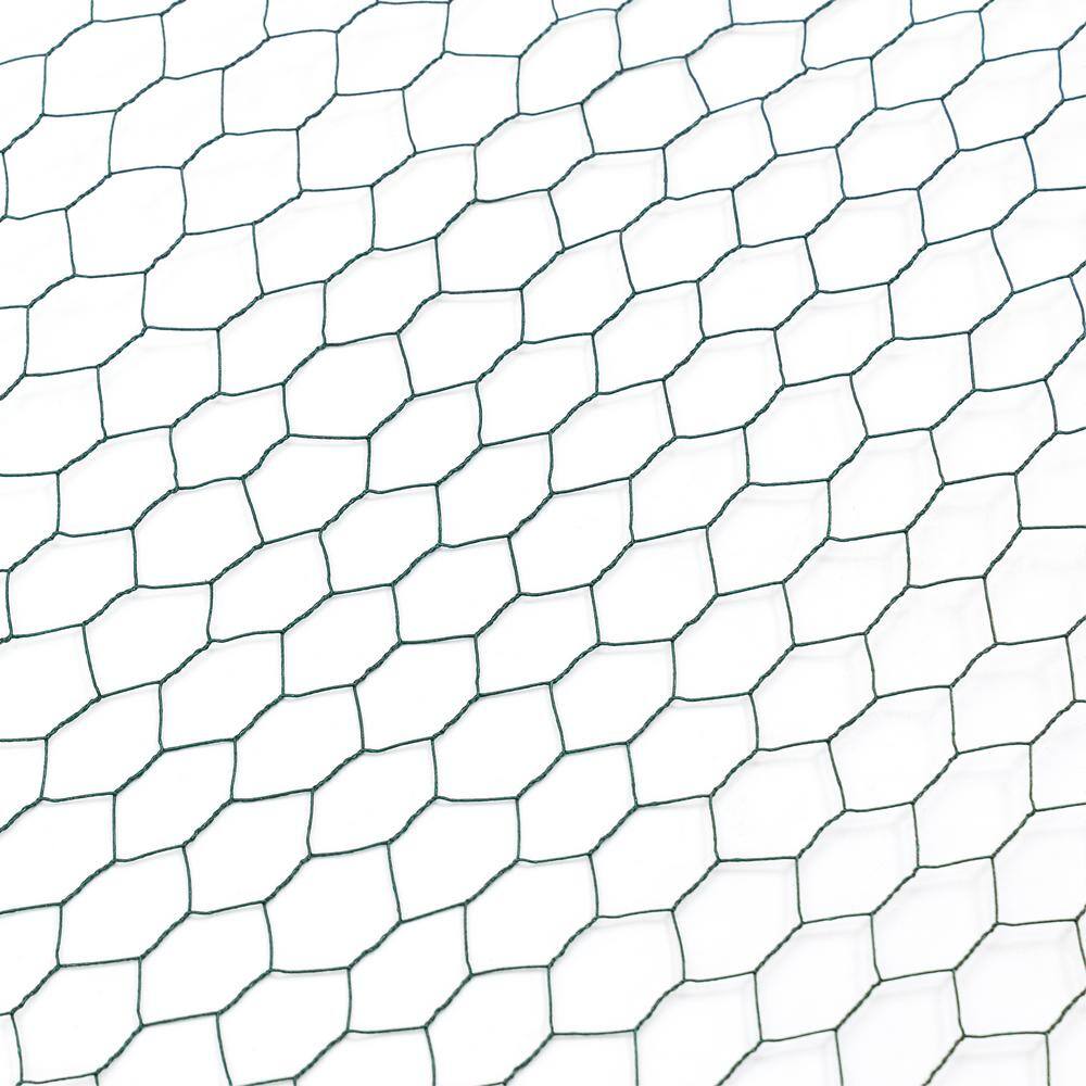 maocao hoom Large Size Galvanized Hexagonal Floral Green Chicken Wire, Outdoor Anti-Rust Chicken Wire Poultry Netting for Garden