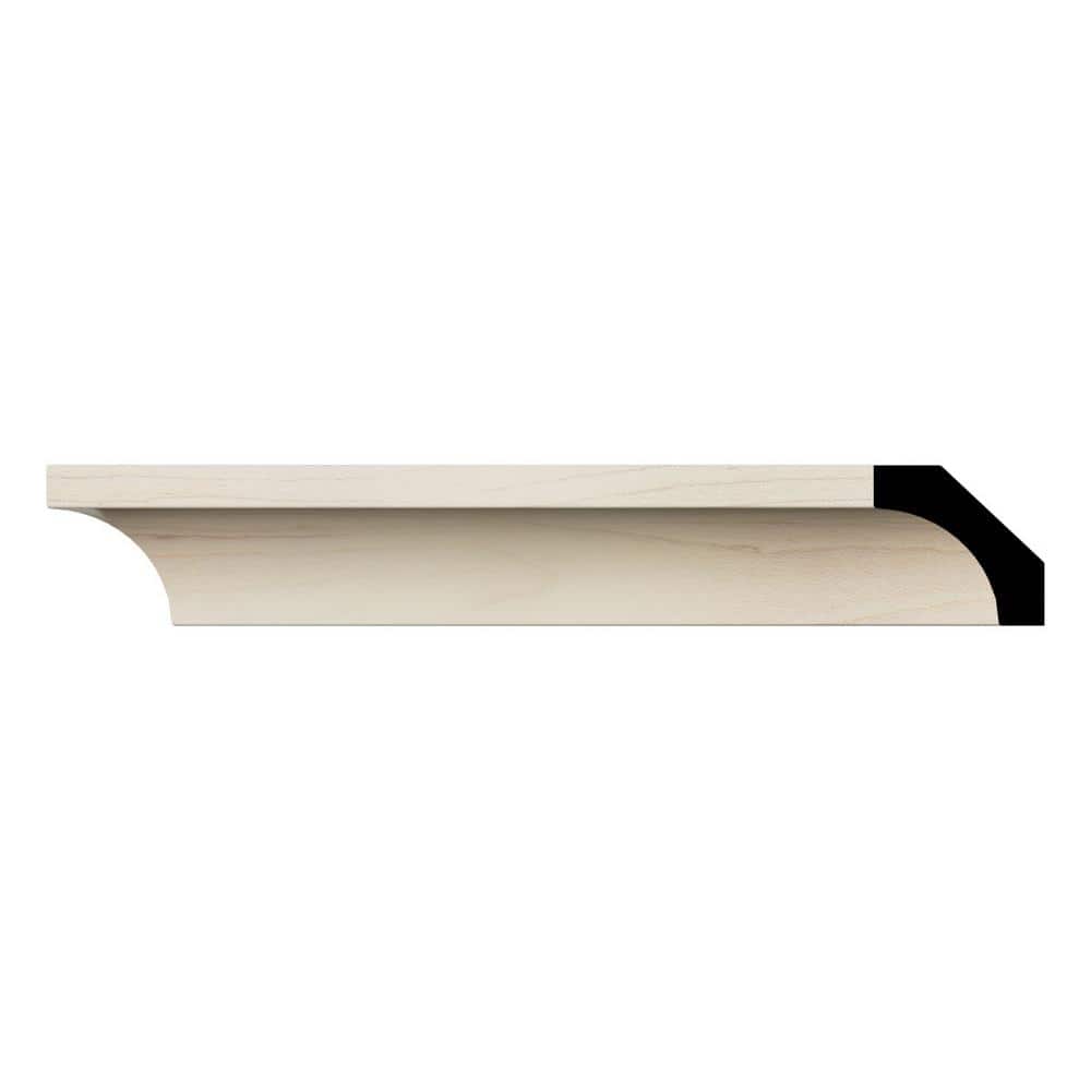 Ekena Millwork WM86 0.56 in. D x 1.63 in. W x 96 in. L Wood Maple Crown Moulding