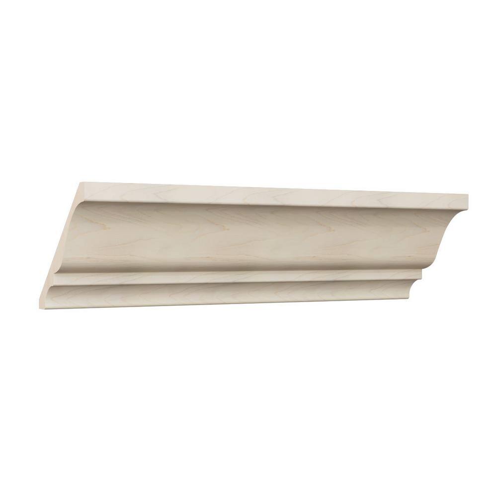 Ekena Millwork WM45 0.59 in. D x 5.25 in. W x 96 in. L Wood Maple Crown Moulding