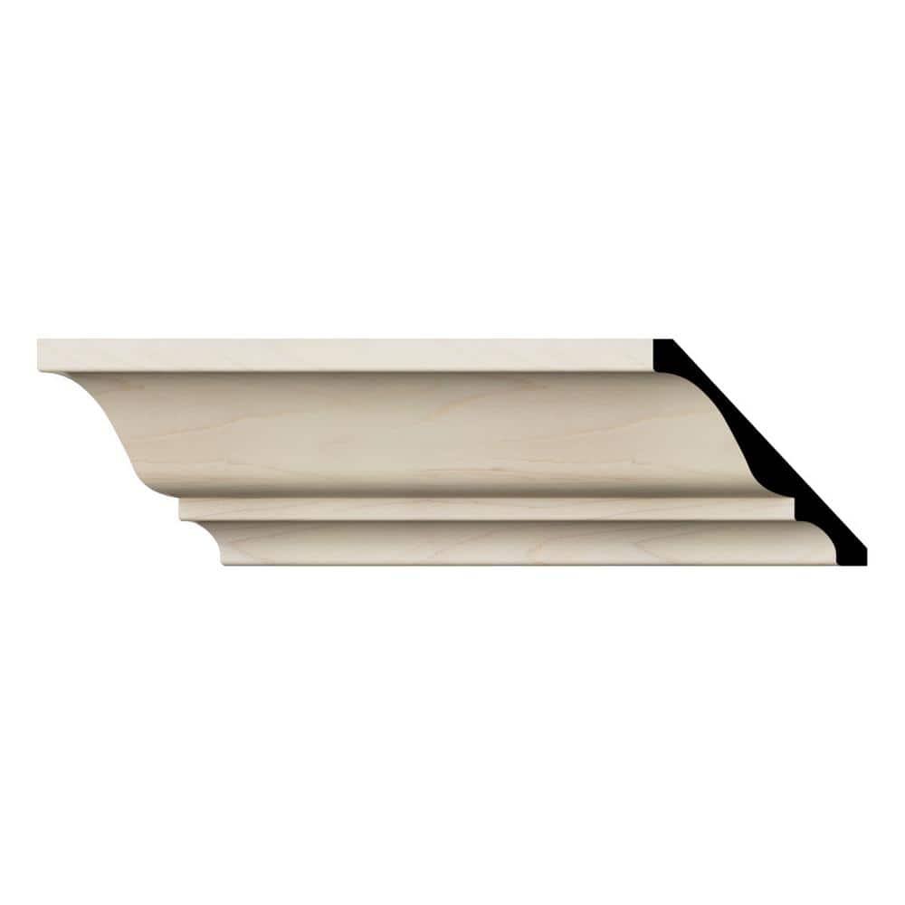Ekena Millwork WM45 0.59 in. D x 5.25 in. W x 96 in. L Wood Maple Crown Moulding