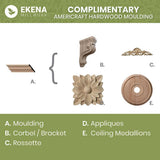 Ekena Millwork WM45 0.59 in. D x 5.25 in. W x 96 in. L Wood Maple Crown Moulding