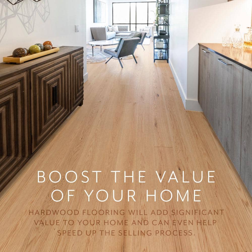 ASPEN FLOORING Marigold White Oak 9/16 in. T x 8.66 in. W Tongue and Groove Smooth Engineered Hardwood Flooring (1250 sqft/pallet)