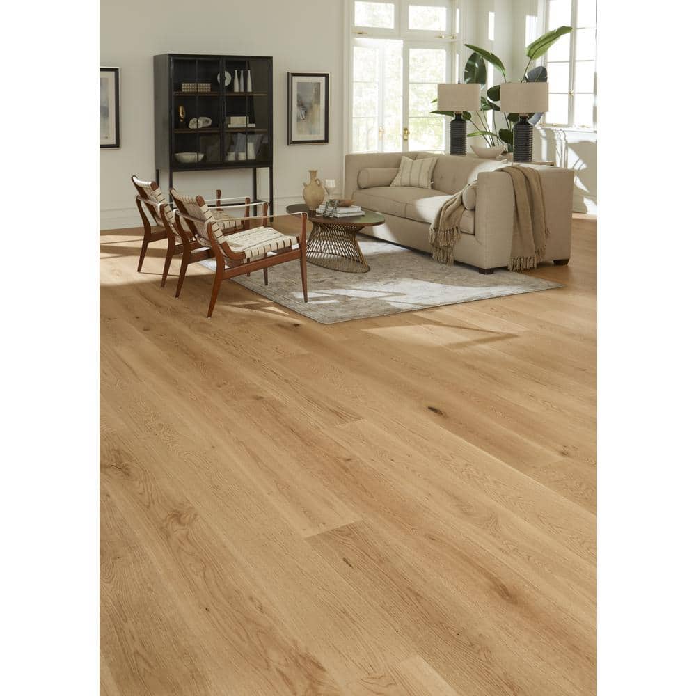 ASPEN FLOORING Marigold White Oak 9/16 in. T x 8.66 in. W Tongue and Groove Smooth Engineered Hardwood Flooring (1250 sqft/pallet)