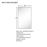 TEHOME Fulleti 16 in. W x 26 in. H Rectangular Metal Framed Medicine Cabinet with Mirror with Adjustable Shelves