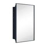 TEHOME Fulleti 16 in. W x 26 in. H Rectangular Metal Framed Medicine Cabinet with Mirror with Adjustable Shelves