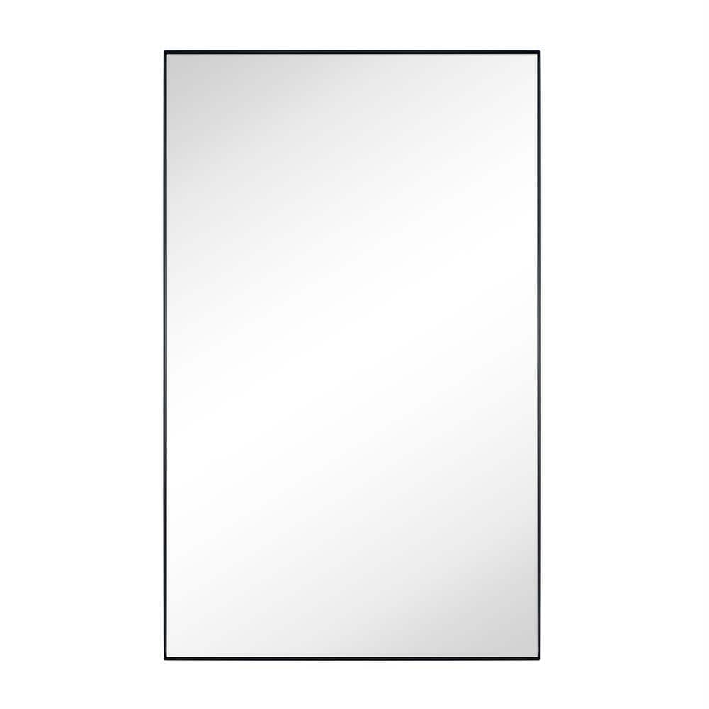 TEHOME Fulleti 16 in. W x 26 in. H Rectangular Metal Framed Medicine Cabinet with Mirror with Adjustable Shelves