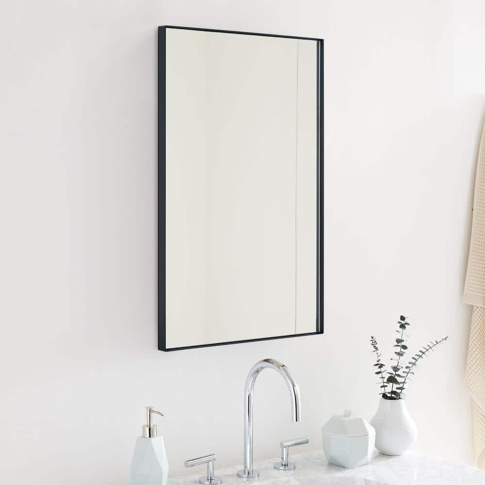 TEHOME Fulleti 16 in. W x 26 in. H Rectangular Metal Framed Medicine Cabinet with Mirror with Adjustable Shelves
