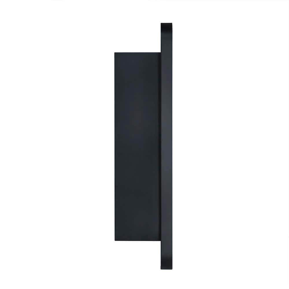 TEHOME 30 in. W x 30 in. H Surface Mount Round Circle Bathroom Metal Framed Medicine Cabinet with Mirror in Matt Black