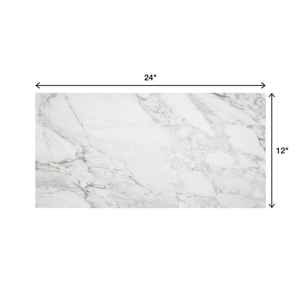 EpicClean Milton Arabescato Marble 12 in. x 24 in. Glazed Porcelain Floor and Wall Tile (15.6 sq. ft./Case)