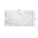 EpicClean Milton Arabescato Marble 12 in. x 24 in. Glazed Porcelain Floor and Wall Tile (15.6 sq. ft./Case)