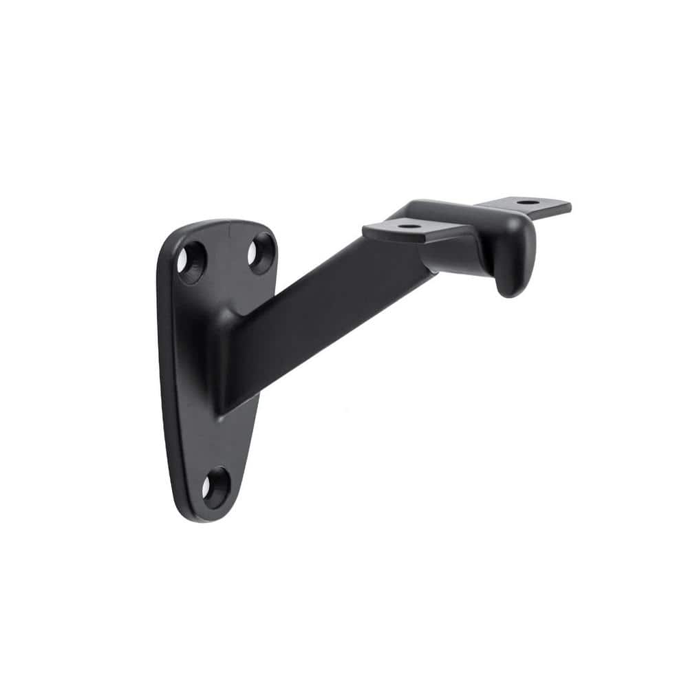Angel Sar Matte Black Heavy-Duty Handrail Stair Brackets, Hand Rail Bracket for Stairways Handrail, Staircase Bracket (6-Pack)