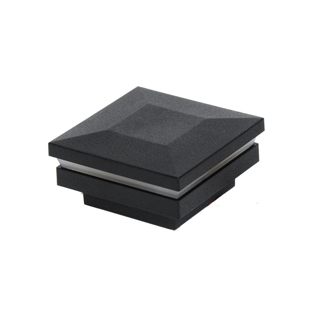 Barrette Outdoor Living VersaRail 2.5 in. Matte Black Aluminum Rail Contemporary LED Post Top