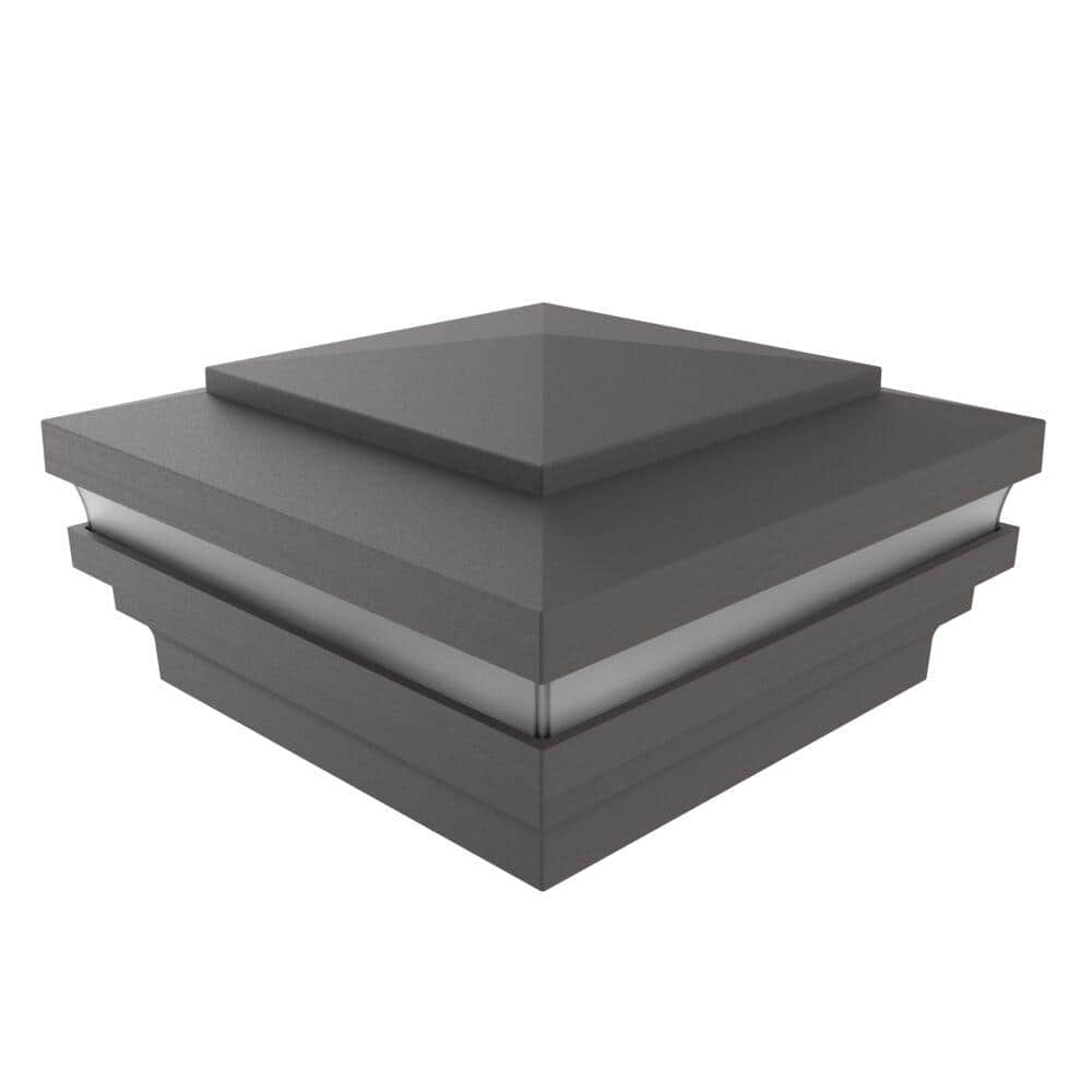 Barrette Outdoor Living 4.25 in. x 4.25 in. MZ Aluminum Wired LED Post Cap
