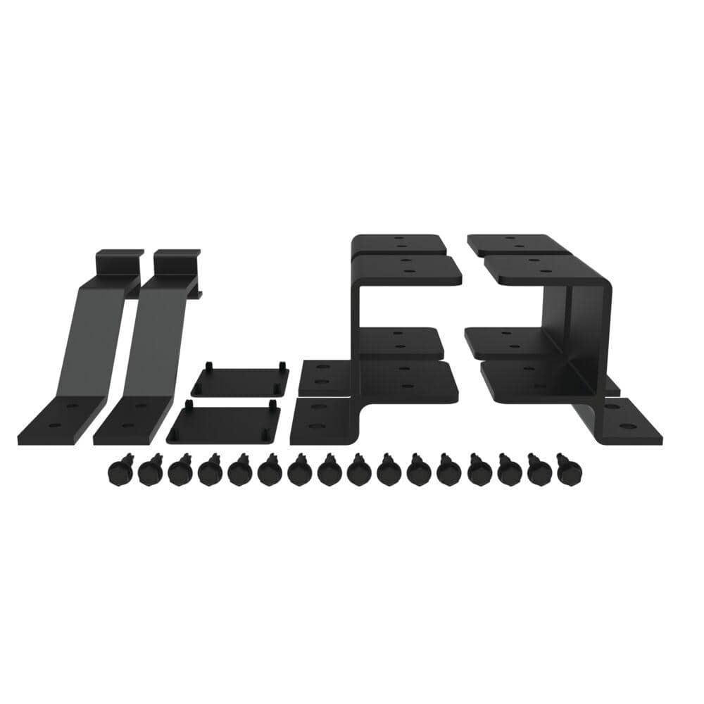 Barrette Outdoor Living VersaRail Matte Black Aluminum Fascia Mount Juliette Bracket Kit