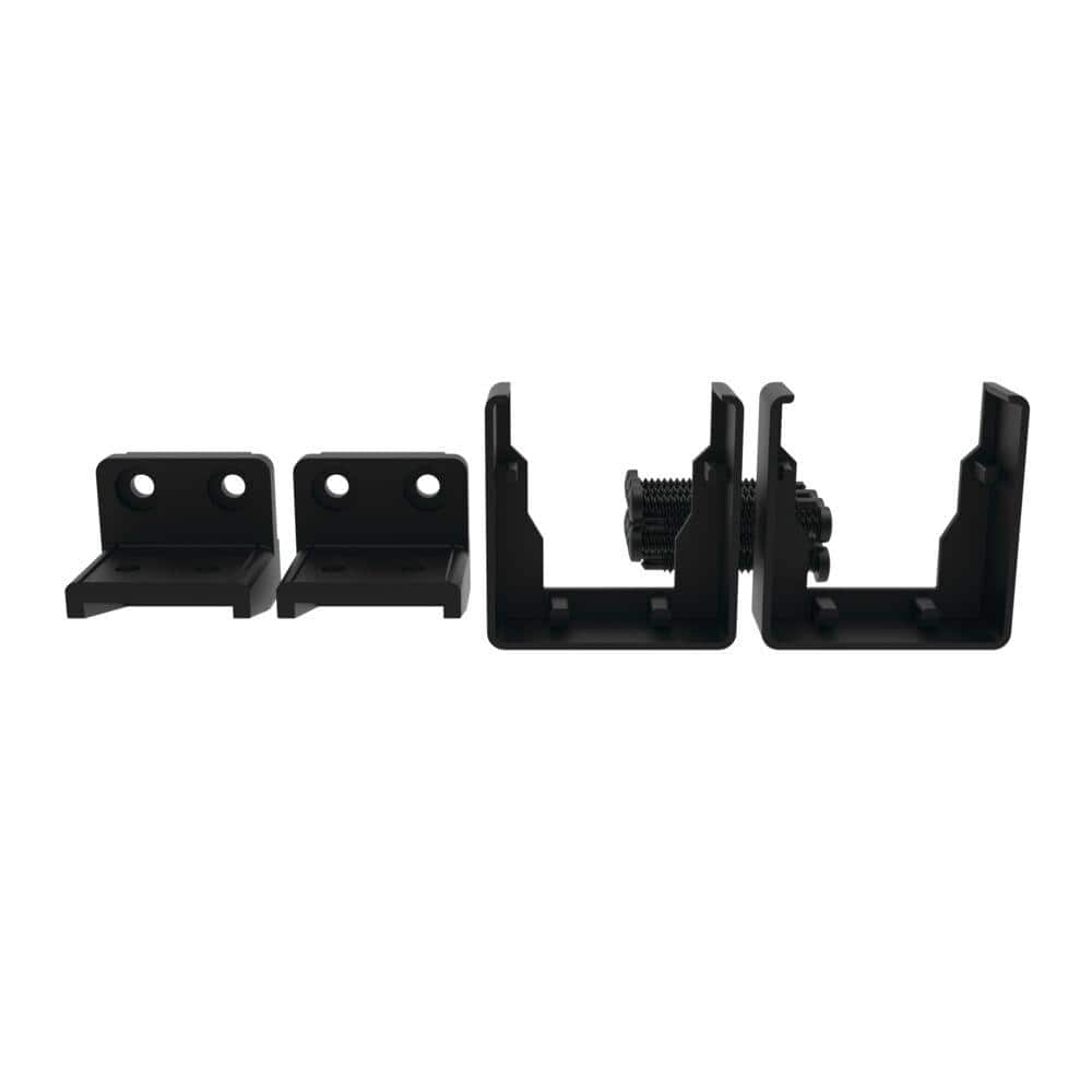 Barrette Outdoor Living VersaRail Matte Black Aluminum Triple Rail Bracket Kit