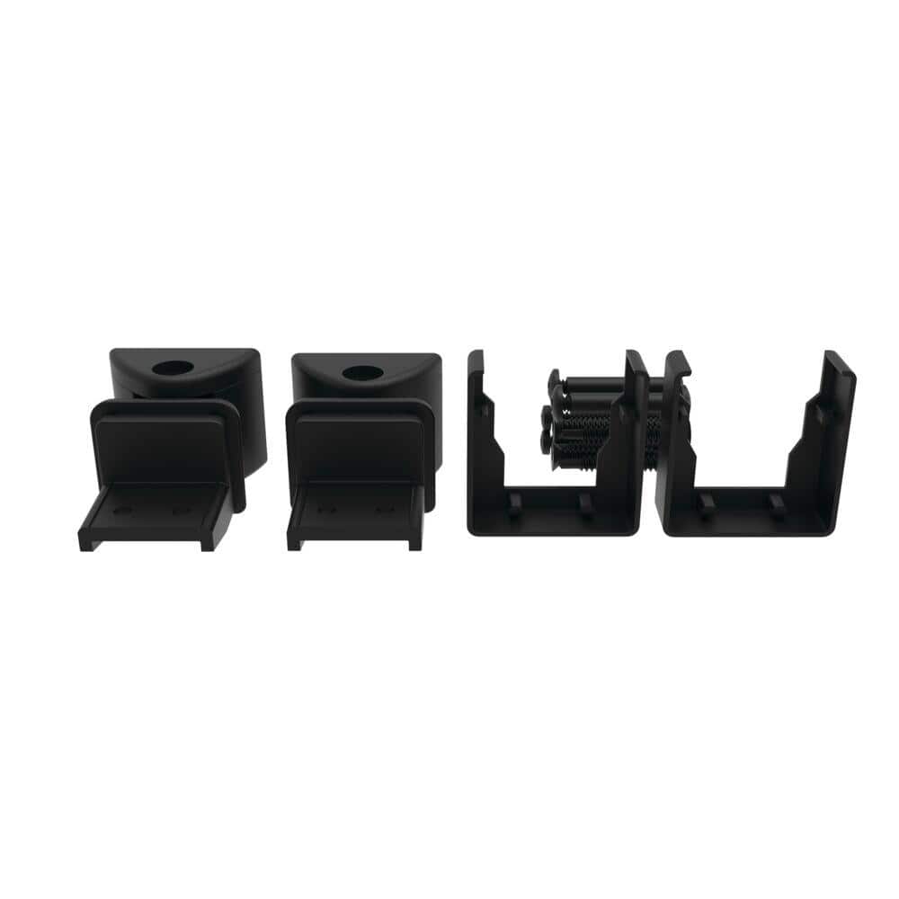Barrette Outdoor Living VersaRail Triple Rail Matte Black Aluminum Lvl Angle Bracket Kit