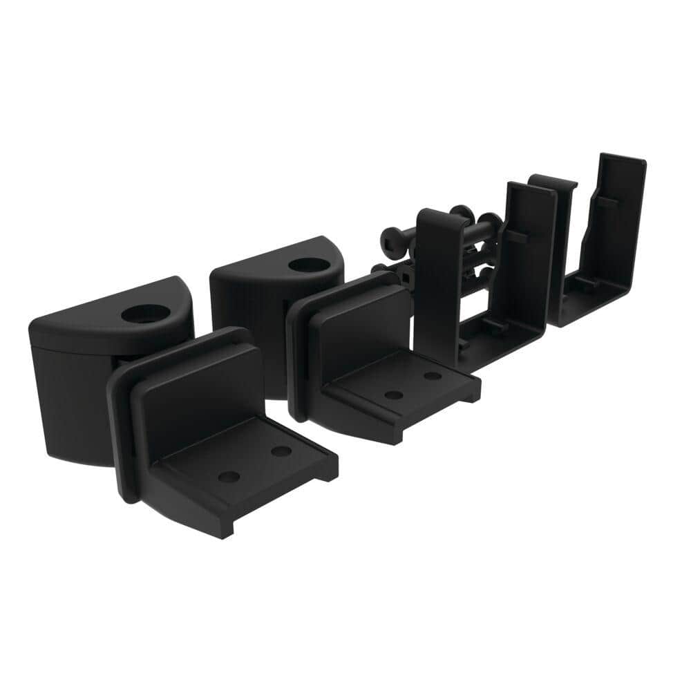 Barrette Outdoor Living VersaRail Triple Rail Matte Black Aluminum Lvl Angle Bracket Kit