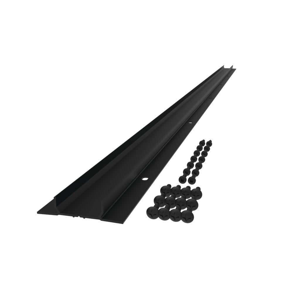 VersaRail 6 ft. Matte Black Aluminum Rail Deck Board Adapter