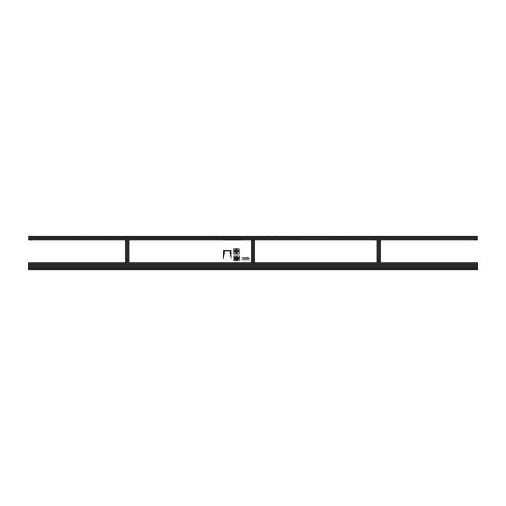 Barrette Outdoor Living VersaRail Aluminum 8 ft. Matte Black Triple Rail Topper