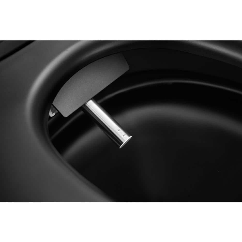 Boosicavelly Elongated Bidet Toilet 1.28 GPF Matte Black with Heated, Deodorizing, Soft Close