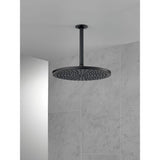 Delta Universal Showering Components Matte Black 1-Spray Rain Shower Head, 2.5 GPM, 11.75 in.